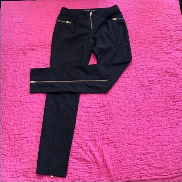 Mackage Black Skinny Pants with Zipper Accents US2